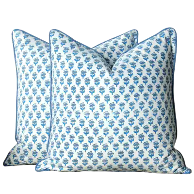 CPC 100% Cotton Throw Pillow Covers, 20x20, Set