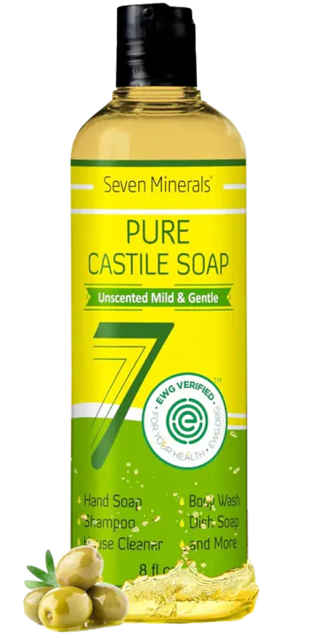 Seven Minerals Pure Castile Liquid Soap (No Palm Oil)
