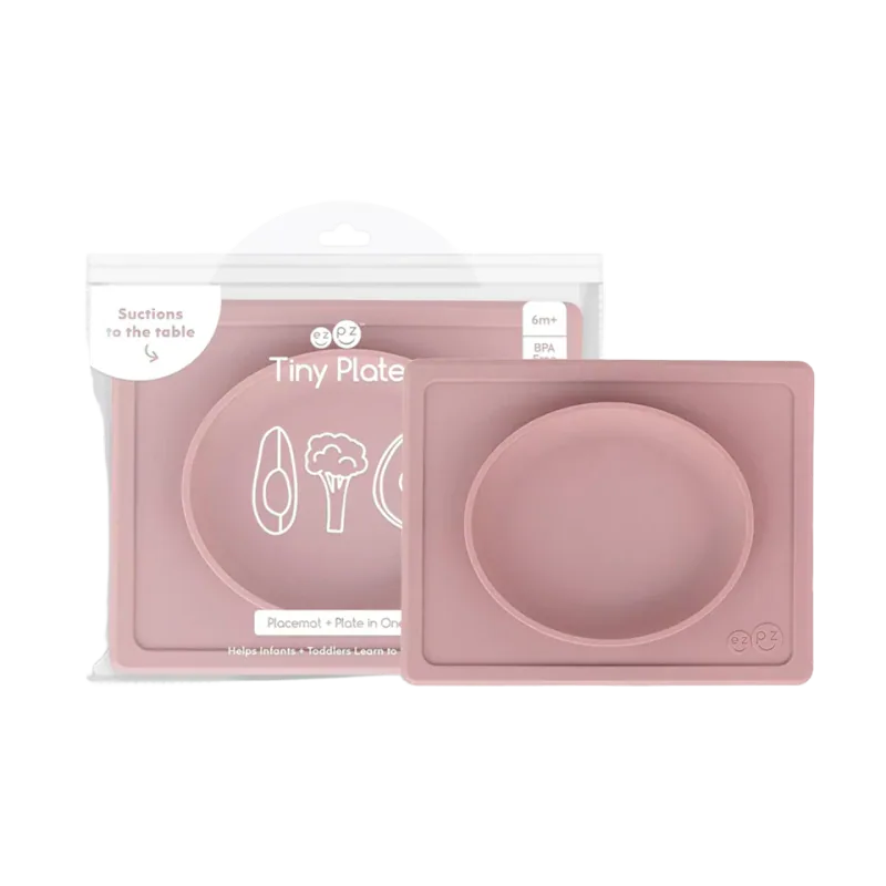 ezpz Tiny Plate Silicone Suction Placemat + Plate