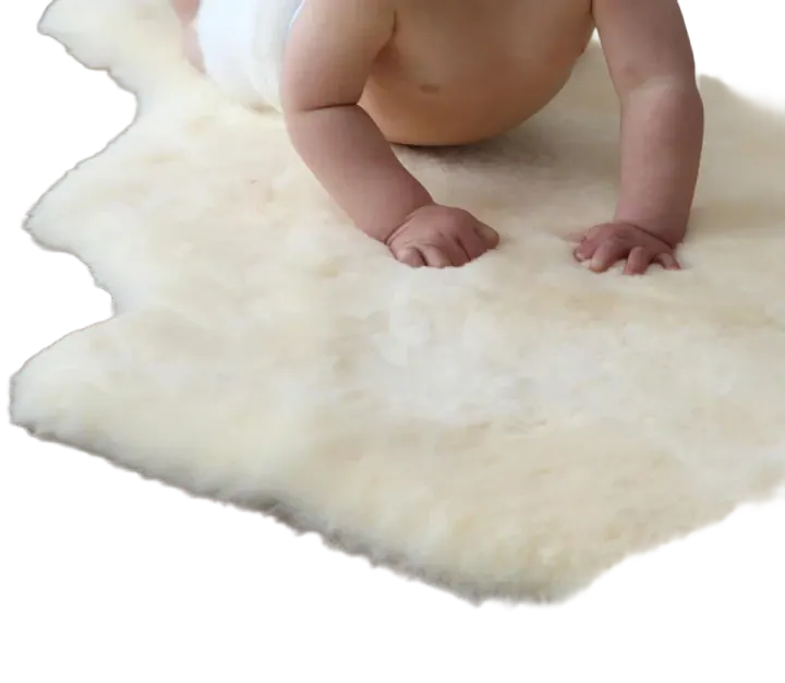 WaySoft Short-Wool New Zealand Sheepskin Baby Rug