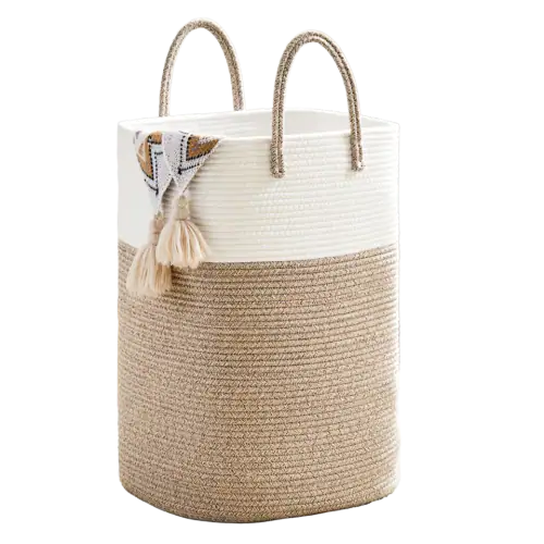 Artfeel 60L Cotton Rope Hamper — Brown