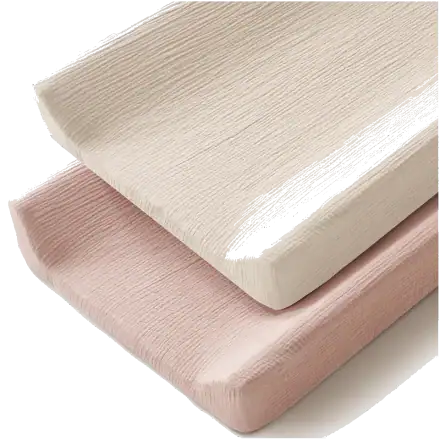 MairMore Cotton Muslin Changing Pad Covers — Pink