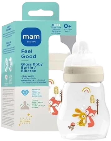 MAM Pure Glass Anti-Colic Baby Bottle (6 oz)