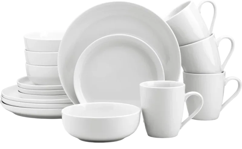 Zulay Kitchen Nova Porcelain Dinnerware Set, Service for 4