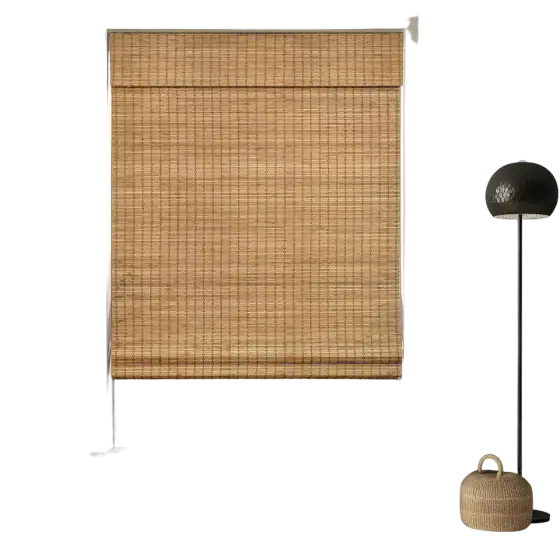 LazBlinds Cordless Bamboo Roman Shades, Privacy Blinds