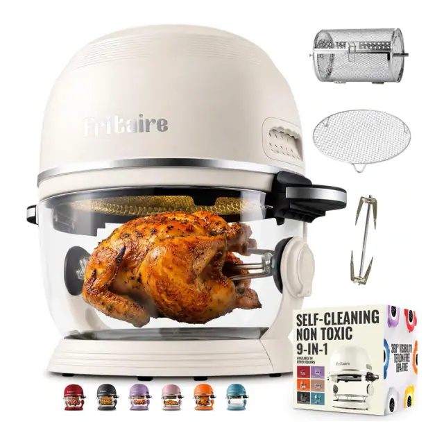 Fritaire Glass Air Fryer Pro, White