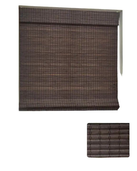 UNISHADES Cordless Bamboo Roman Shades 22.5x48 Espresso
