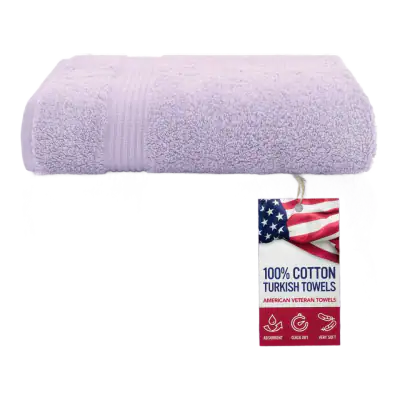 American Veteran Towel Turkish Cotton Bath Towels — Lilac