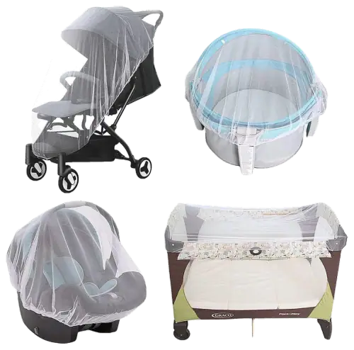 Coldwind Stroller Mosquito Nets, White (2-Pack)