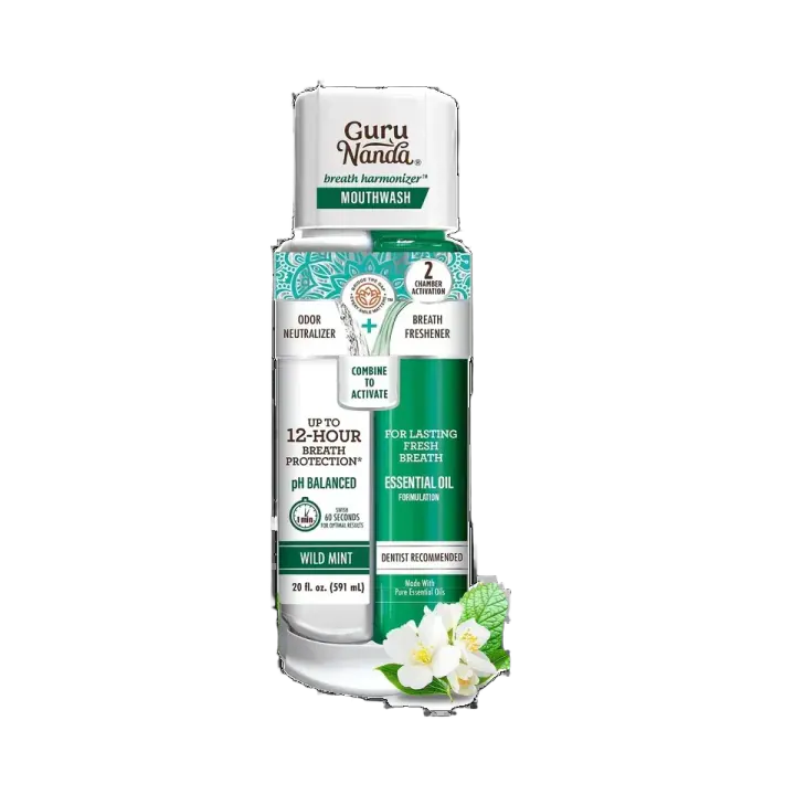 GuruNanda Dual Barrel Breath Harmonizer Mouthwash