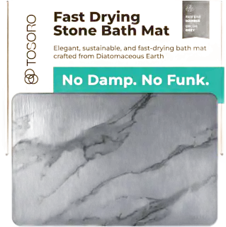 Extra-Large Stone Bath Mat, Diatomaceous Earth