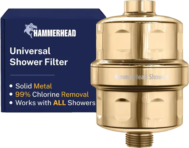 HammerHead Showers KDF 55 Shower Filter - Polished Brass