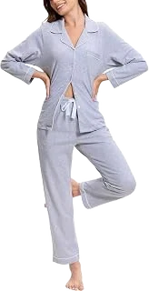 ANLIQI Women's Long-Sleeve Cotton Pajama Set