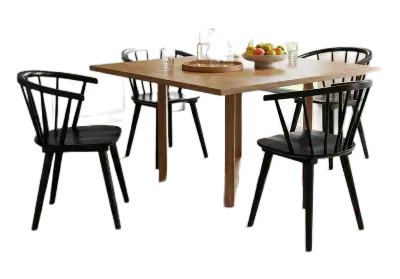 DUHOME Black Wooden Dining Chairs