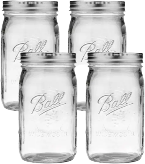 Ball Glass Mason Jars with Lids and Bands