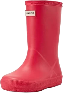 Hunter First Classic Rain Boots — Bright Pink, Toddler 5
