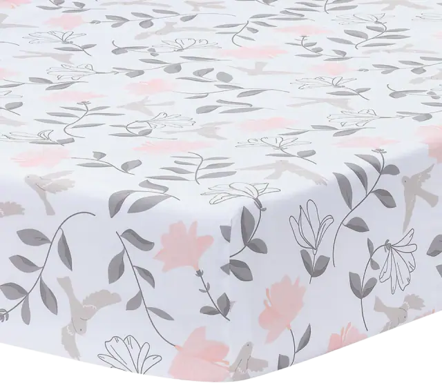 Lambs & Ivy Petals Cotton Fitted Crib Sheet