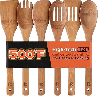 Riveira Dark Bamboo Cooking Utensil Set