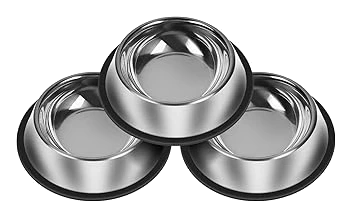 Serentive Stainless Steel Pet Bowls, 13 oz, Set of 3