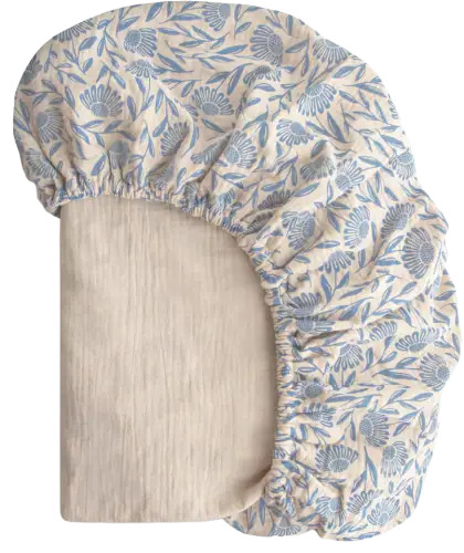 mushie Muslin Fitted Crib Sheet