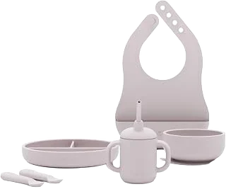 Lalo First Bites Silicone Feeding Set — Lavender