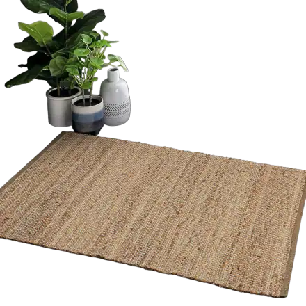 Hausattire Hand-Braided Natural Jute Kitchen Rug (2x3 ft)