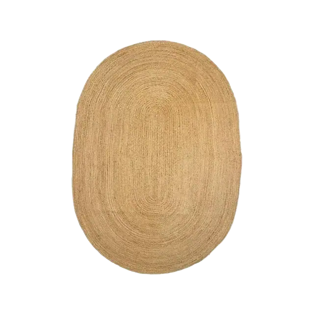 Chardin Home Hand-Woven Natural Jute Braided Area Rug