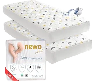 NEWO SELECT Cotton Waterproof Crib Mattress Protectors — Moon and Star