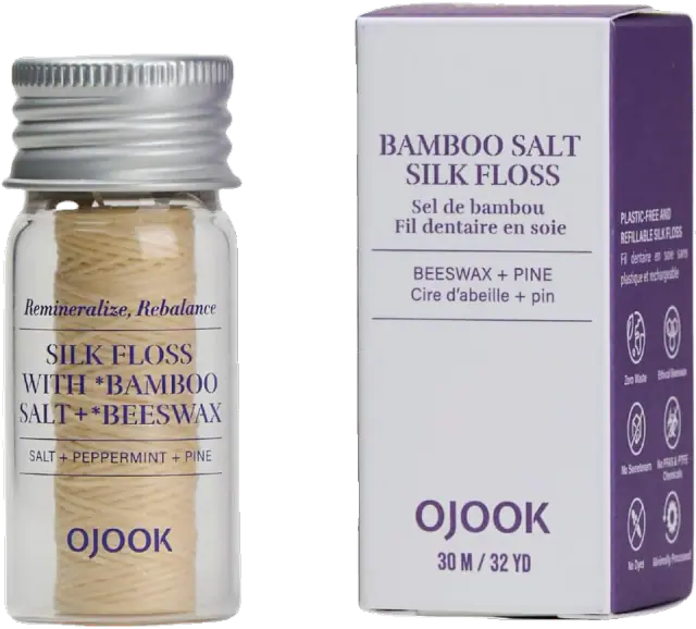 OJOOK Bamboo Salt Silk Floss with Beeswax, 30 m