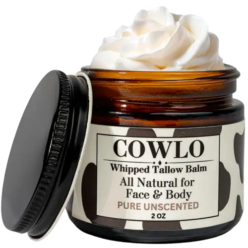 Cowlo Whipped Tallow Balm, Pure Unscented