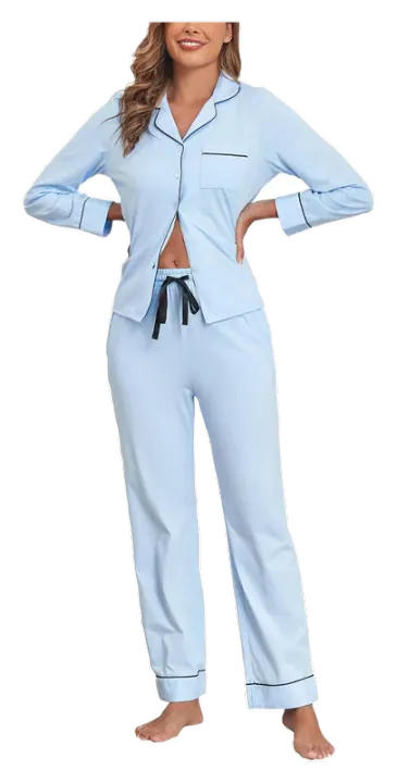 Veseacky Women's Cotton Pajama Set