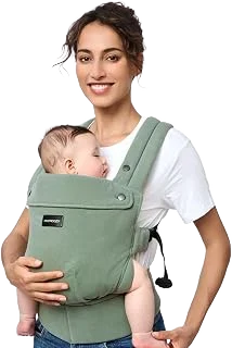 Momcozy Cotton-Linen Baby Carrier, Sage Green