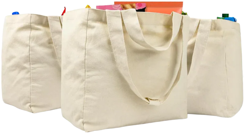 VitaSerena Reusable Canvas Grocery Bags