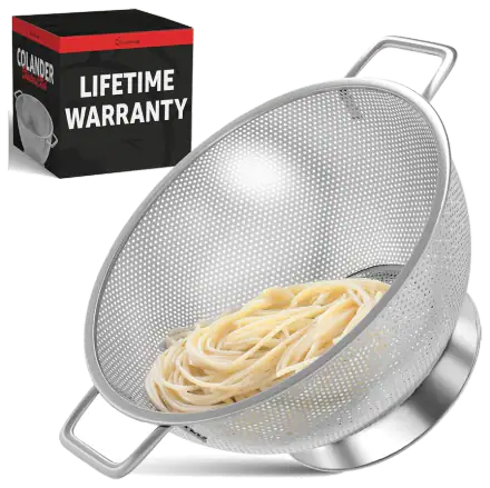 PriorityChef 3-Quart Stainless Steel Colander