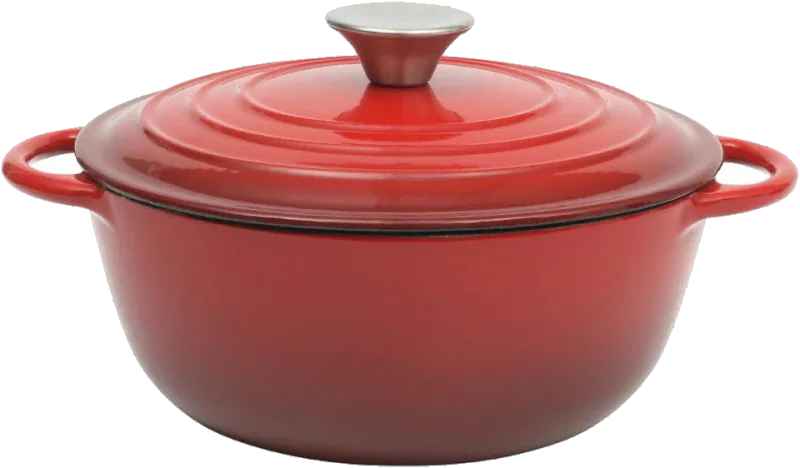 Gibson Home Addlestone 2.65-Qt Enameled Cast Iron Dutch Oven — Red