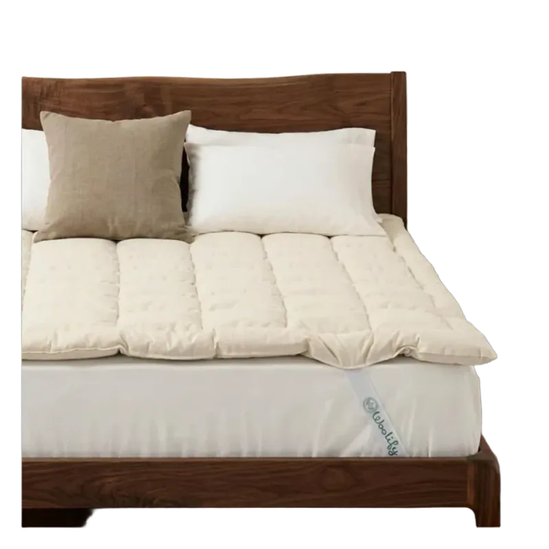 Woolify Organic Merino Wool Mattress Topper, Queen, 1650 GSM