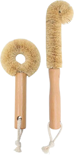 Coconut Fibre Bottle Brush with Oak Body