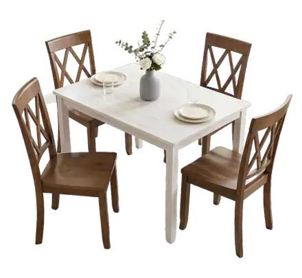 DUHOME Rubberwood Dining Chairs