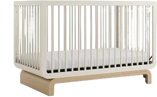 Storkcraft Santorini 5-in-1 Convertible Crib and Guardrail, Frosted Oat