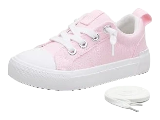 Weestep Cotton Slip-On Sneakers — Pink, Size 10