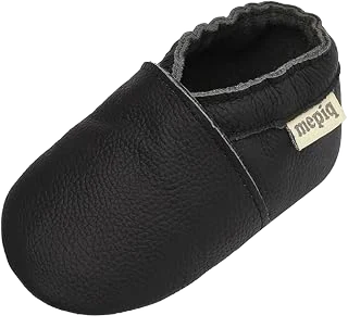 mepiq Leather Baby Moccasins — Black, 6–12 Months