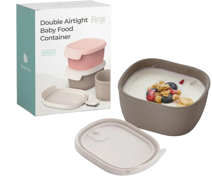 Firgi Silicone Baby Food Storage Containers with Silicone Lid