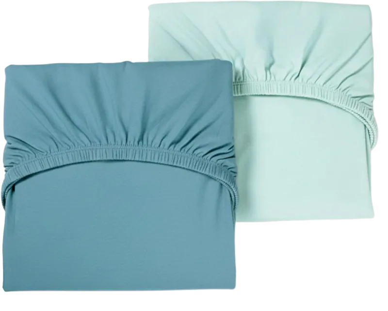 Luvberries Organic Cotton Fitted Travel Crib Sheets for Guava Lotus (2-Pack)