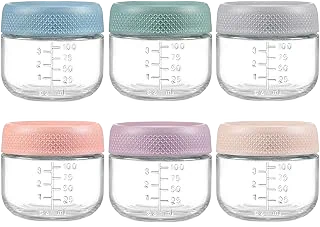 NETANY 4-oz Glass Baby Food Jars