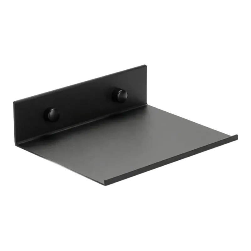 Z metnal 6-Inch Aluminum Floating Shelf — Matte Black