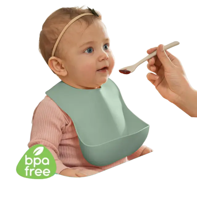 Cuddle Campus Silicone Baby Bib with Food Catcher Pocket