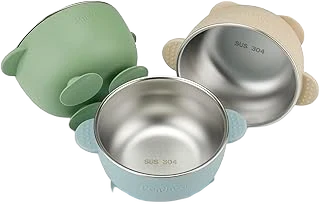 PandaEar Stainless Steel Baby Suction Bowls