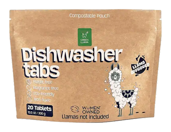 Green Llama Dishwasher Tablets, 20 Count