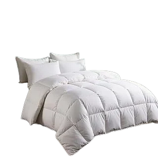 Serta Goose Feather/Down Fiber Comforter — Cotton Twin