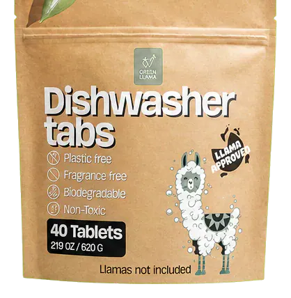 Green Llama Dishwasher Tablets, 40 Count